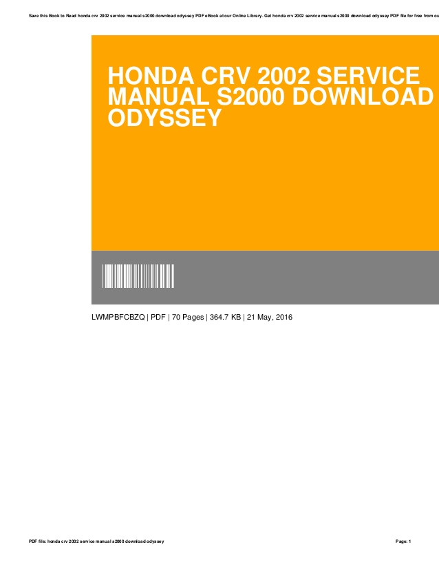 2007 honda cr v manual download